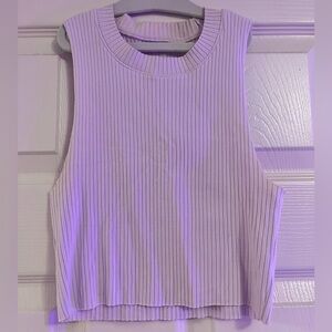Aerie Ribbed Sleeveless Top in Light Purple